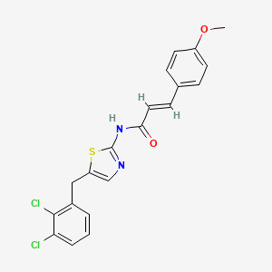 molecular formula C20H16Cl2N2O2S B3750407 N-[5-(2,3-dichlorobenzyl)-1,3-thiazol-2-yl]-3-(4-methoxyphenyl)acrylamide 
