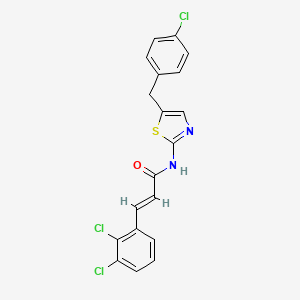 molecular formula C19H13Cl3N2OS B3750419 N-[5-(4-chlorobenzyl)-1,3-thiazol-2-yl]-3-(2,3-dichlorophenyl)acrylamide 