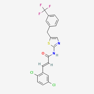 molecular formula C20H13Cl2F3N2OS B3750432 3-(2,5-dichlorophenyl)-N-{5-[3-(trifluoromethyl)benzyl]-1,3-thiazol-2-yl}acrylamide 