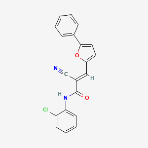 molecular formula C20H13ClN2O2 B3750440 N-(2-chlorophenyl)-2-cyano-3-(5-phenyl-2-furyl)acrylamide CAS No. 304896-16-0