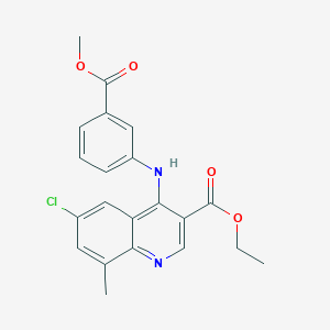 Ethyl 6-chloro-4-{[3-(methoxycarbonyl)phenyl]amino}-8-methylquinoline-3-carboxylate