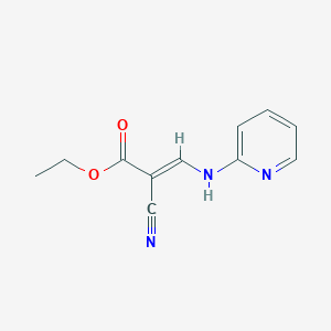 molecular formula C11H11N3O2 B3750491 ethyl 2-cyano-3-(2-pyridinylamino)acrylate 