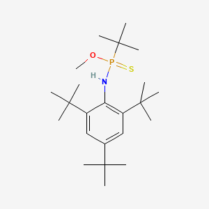 molecular formula C23H42NOPS B3750497 O-methyl P-(tert-butyl)-N-(2,4,6-tri-tert-butylphenyl)phosphonamidothioate 