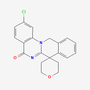 molecular formula C20H17ClN2O2 B3750502 2-chloro-2',3',5',6'-tetrahydro-5H,12H-spiro[isoquino[2,3-a]quinazoline-7,4'-pyran]-5-one 