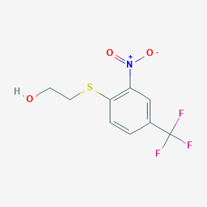 molecular formula C9H8F3NO3S B3750516 2-{[2-nitro-4-(trifluoromethyl)phenyl]thio}ethanol 