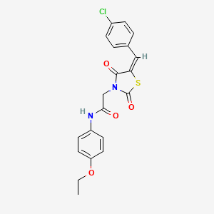 molecular formula C20H17ClN2O4S B3750604 2-[5-(4-chlorobenzylidene)-2,4-dioxo-1,3-thiazolidin-3-yl]-N-(4-ethoxyphenyl)acetamide 