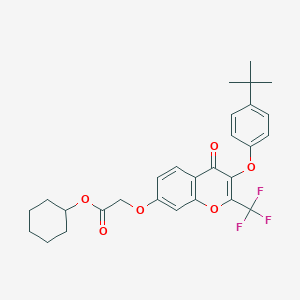 cyclohexyl {[3-(4-tert-butylphenoxy)-4-oxo-2-(trifluoromethyl)-4H-chromen-7-yl]oxy}acetate