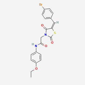 molecular formula C20H17BrN2O4S B3750612 2-[5-(4-bromobenzylidene)-2,4-dioxo-1,3-thiazolidin-3-yl]-N-(4-ethoxyphenyl)acetamide 