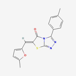 molecular formula C17H13N3O2S B3750632 6-[(5-methyl-2-furyl)methylene]-3-(4-methylphenyl)[1,3]thiazolo[2,3-c][1,2,4]triazol-5(6H)-one 