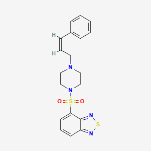 molecular formula C19H20N4O2S2 B3750649 4-{[4-(3-phenyl-2-propen-1-yl)-1-piperazinyl]sulfonyl}-2,1,3-benzothiadiazole 