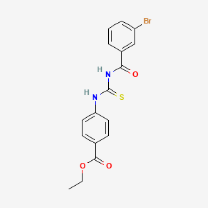 molecular formula C17H15BrN2O3S B3750666 ethyl 4-({[(3-bromobenzoyl)amino]carbonothioyl}amino)benzoate 