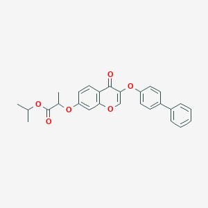 molecular formula C27H24O6 B375067 Methylethyl 2-[4-oxo-3-(4-phenylphenoxy)chromen-7-yloxy]propanoate CAS No. 459413-55-9