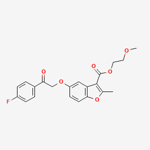 2-methoxyethyl 5-[2-(4-fluorophenyl)-2-oxoethoxy]-2-methyl-1-benzofuran-3-carboxylate