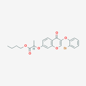 molecular formula C22H21BrO6 B375069 butyl 2-{[3-(2-bromophenoxy)-4-oxo-4H-chromen-7-yl]oxy}propanoate 
