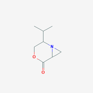 molecular formula C8H13NO2 B037507 2-Propan-2-yl-4-oxa-1-azabicyclo[4.1.0]heptan-5-one CAS No. 124991-16-8