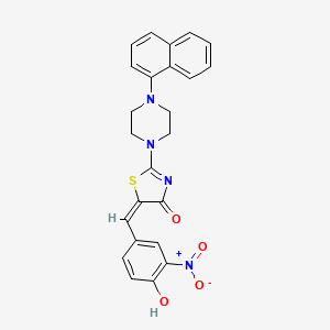 molecular formula C24H20N4O4S B3750722 5-(4-hydroxy-3-nitrobenzylidene)-2-[4-(1-naphthyl)-1-piperazinyl]-1,3-thiazol-4(5H)-one 