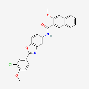 N-[2-(3-chloro-4-methoxyphenyl)-1,3-benzoxazol-5-yl]-3-methoxy-2-naphthamide