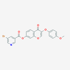 molecular formula C22H14BrNO6 B375076 3-(4-methoxyphenoxy)-4-oxo-4H-chromen-7-yl 5-bromonicotinate CAS No. 371127-57-0
