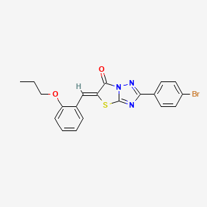molecular formula C20H16BrN3O2S B3750766 2-(4-bromophenyl)-5-(2-propoxybenzylidene)[1,3]thiazolo[3,2-b][1,2,4]triazol-6(5H)-one 