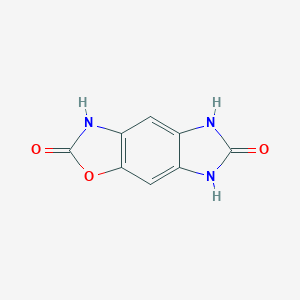 molecular formula C8H5N3O3 B037508 2,3,5,6-Tetrahydro-7H-imidazo[4,5-f]benzoxazol-2,6-dione CAS No. 119151-22-3