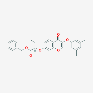 molecular formula C28H26O6 B375081 benzyl 2-{[3-(3,5-dimethylphenoxy)-4-oxo-4H-chromen-7-yl]oxy}butanoate 