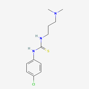molecular formula C12H18ClN3S B3750811 N-(4-chlorophenyl)-N'-[3-(dimethylamino)propyl]thiourea 