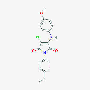 3-chloro-1-(4-ethylphenyl)-4-(4-methoxyanilino)-1H-pyrrole-2,5-dione