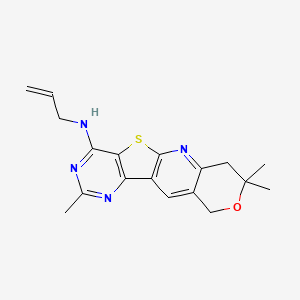 molecular formula C18H20N4OS B3750922 N-allyl-2,8,8-trimethyl-7,10-dihydro-8H-pyrano[3'',4'':5',6']pyrido[3',2':4,5]thieno[3,2-d]pyrimidin-4-amine 