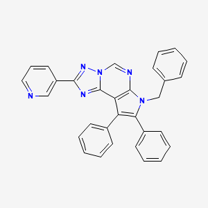 molecular formula C31H22N6 B3750936 7-benzyl-8,9-diphenyl-2-(3-pyridinyl)-7H-pyrrolo[3,2-e][1,2,4]triazolo[1,5-c]pyrimidine 