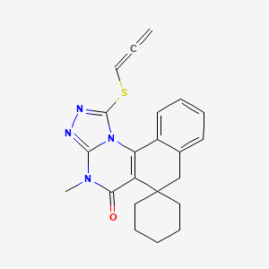 molecular formula C22H22N4OS B3750941 4-methyl-1-(1,2-propadien-1-ylthio)-4H-spiro[benzo[h][1,2,4]triazolo[4,3-a]quinazoline-6,1'-cyclohexan]-5(7H)-one 