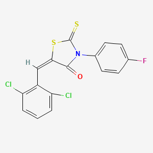 5-(2,6-dichlorobenzylidene)-3-(4-fluorophenyl)-2-thioxo-1,3-thiazolidin-4-one