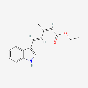 molecular formula C16H17NO2 B3751014 ethyl 5-(1H-indol-3-yl)-3-methyl-2,4-pentadienoate 