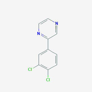 molecular formula C10H6Cl2N2 B3751020 2-(3,4-dichlorophenyl)pyrazine 