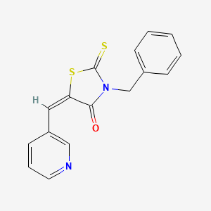 molecular formula C16H12N2OS2 B3751042 3-benzyl-5-(3-pyridinylmethylene)-2-thioxo-1,3-thiazolidin-4-one 