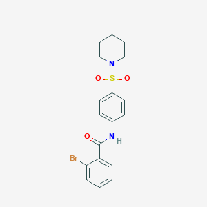 2-bromo-N-{4-[(4-methyl-1-piperidinyl)sulfonyl]phenyl}benzamide