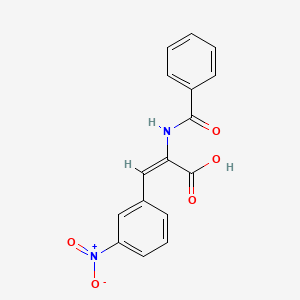 molecular formula C16H12N2O5 B3751097 2-(benzoylamino)-3-(3-nitrophenyl)acrylic acid 