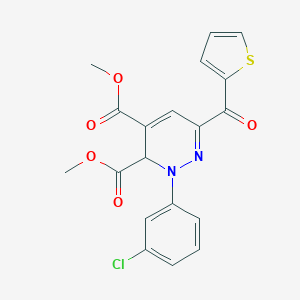 molecular formula C19H15ClN2O5S B375110 Dimethyl 2-(3-chlorophenyl)-6-(2-thienylcarbonyl)-2,3-dihydro-3,4-pyridazinedicarboxylate 