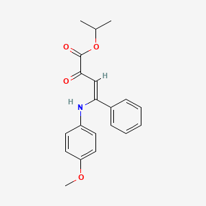 molecular formula C20H21NO4 B3751133 isopropyl 4-[(4-methoxyphenyl)amino]-2-oxo-4-phenyl-3-butenoate 