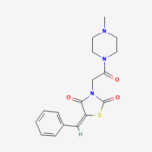 molecular formula C17H19N3O3S B3751142 5-benzylidene-3-[2-(4-methyl-1-piperazinyl)-2-oxoethyl]-1,3-thiazolidine-2,4-dione 