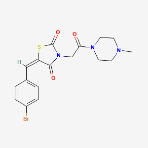 molecular formula C17H18BrN3O3S B3751148 5-(4-bromobenzylidene)-3-[2-(4-methyl-1-piperazinyl)-2-oxoethyl]-1,3-thiazolidine-2,4-dione 