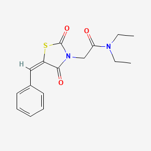 molecular formula C16H18N2O3S B3751155 2-(5-benzylidene-2,4-dioxo-1,3-thiazolidin-3-yl)-N,N-diethylacetamide 