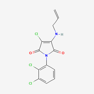 molecular formula C13H9Cl3N2O2 B3751156 3-(allylamino)-4-chloro-1-(2,3-dichlorophenyl)-1H-pyrrole-2,5-dione 