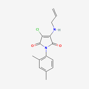 molecular formula C15H15ClN2O2 B3751161 3-(allylamino)-4-chloro-1-(2,4-dimethylphenyl)-1H-pyrrole-2,5-dione 
