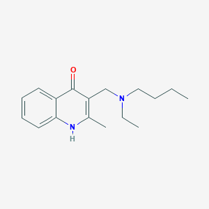 molecular formula C17H24N2O B3751170 3-{[butyl(ethyl)amino]methyl}-2-methyl-4-quinolinol CAS No. 6165-20-4