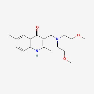 molecular formula C18H26N2O3 B3751175 3-{[bis(2-methoxyethyl)amino]methyl}-2,6-dimethyl-4-quinolinol 