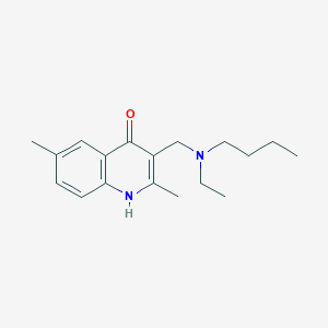 molecular formula C18H26N2O B3751178 3-{[butyl(ethyl)amino]methyl}-2,6-dimethyl-4-quinolinol 