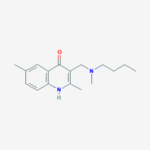 molecular formula C17H24N2O B3751183 3-{[butyl(methyl)amino]methyl}-2,6-dimethyl-4-quinolinol 