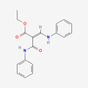 molecular formula C18H18N2O3 B3751210 ethyl 3-anilino-2-(anilinocarbonyl)acrylate 