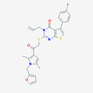 3-allyl-5-(4-fluorophenyl)-2-({2-[1-(2-furylmethyl)-2,5-dimethyl-1H-pyrrol-3-yl]-2-oxoethyl}thio)thieno[2,3-d]pyrimidin-4(3H)-one