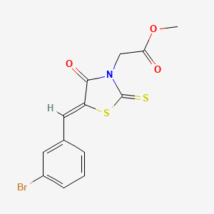 molecular formula C13H10BrNO3S2 B3751240 methyl [5-(3-bromobenzylidene)-4-oxo-2-thioxo-1,3-thiazolidin-3-yl]acetate 